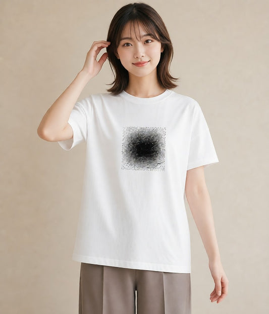 デザインTシャツ レディース レースハンカチ レース ハンカチ ナチュラル アンティーク イラスト 可愛い 女子会 お揃い 白T