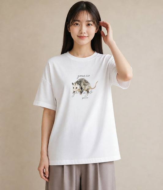 グラフィックTシャツ レディース ハムスター ペット 動物 イラスト ガーリー 休日 ペアコーデ 白T