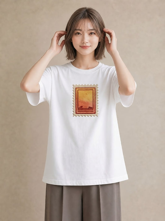 グラフィックTシャツ レディース 封蝋 手紙 アンティーク ナチュラル イラスト 可愛い 通学 誕生日プレゼント 白T