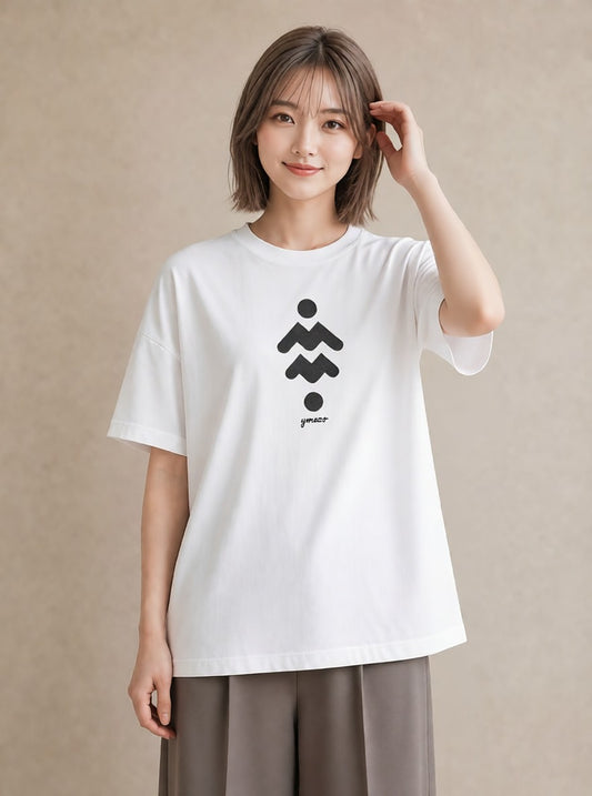 半袖Tシャツ レディース 手鏡 アンティーク レトロ ナチュラル イラスト 上品 友達ギフト 部屋着 白T