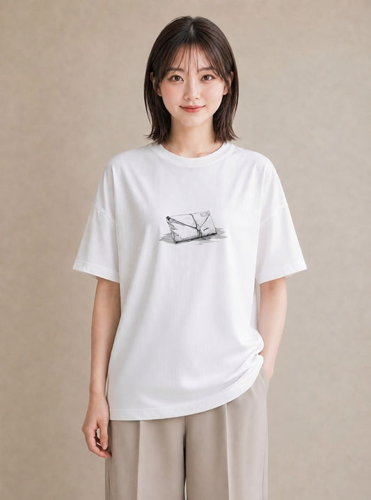 グラフィックTシャツ レディース 封蝋 手紙 アンティーク ナチュラル イラスト 上品 誕生日プレゼント 綿100 白T