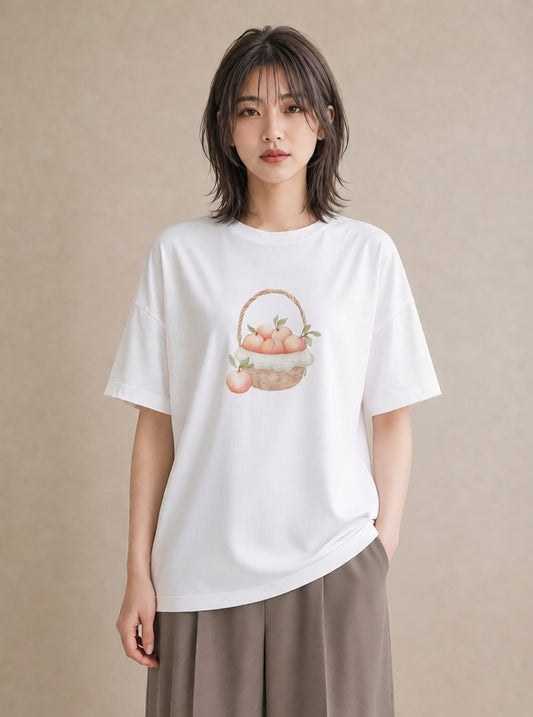 Tシャツ レディース あんみつ 食べ物 フード イラスト ポップ 帰省 ラフ 白T