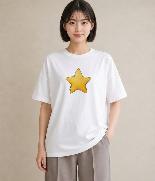 グラフィックTシャツ レディース ヒトデ 海の生き物 海 イラスト 水彩風 20代 カジュアルコーデ 白T