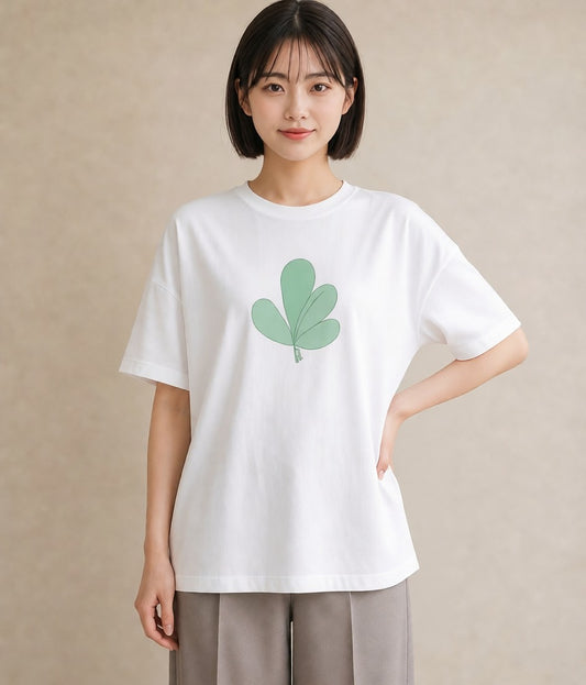 デザインTシャツ レディース 観葉植物 植物 ボタニカル イラスト 個性的 帰省 ラフ 白T