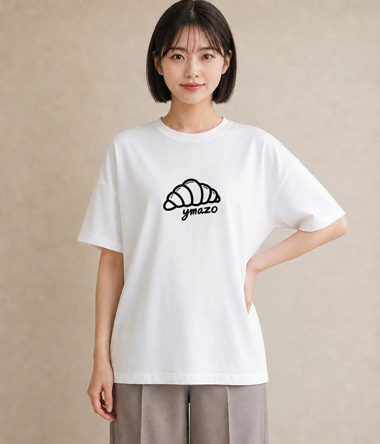 グラフィックTシャツ レディース パン ベーカリー イラスト アート風 クリスマス 旅行 白T