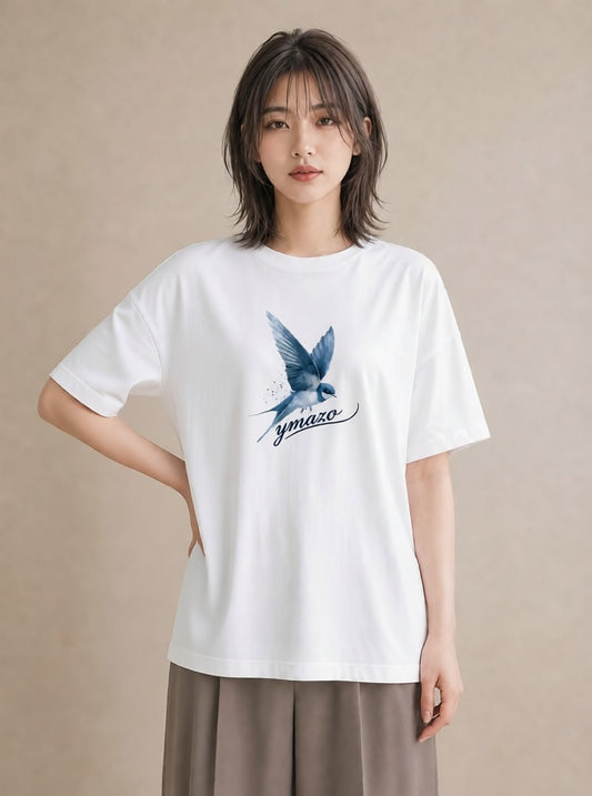 プリントTシャツ レディース セキセイインコ ペット 動物 イラスト ラフカジュアル 夏コーデ 通学 白T
