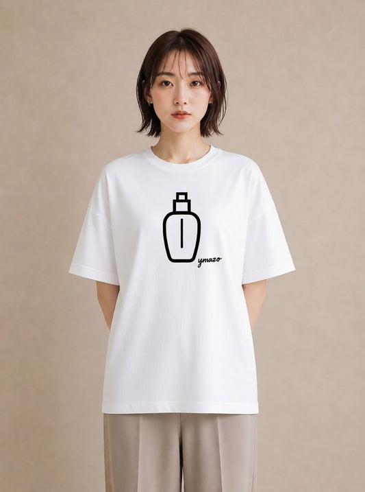 デザインTシャツ レディース 香水 香水瓶 パフューム イラスト 可愛い 帰省 ラフ 白T