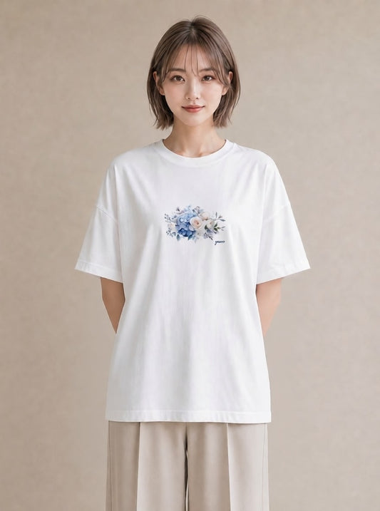 半袖Tシャツ レディース ポスト 野の花 レトロ ナチュラル アンティーク イラスト ゆるかわ 姉妹 送別ギフト 白T