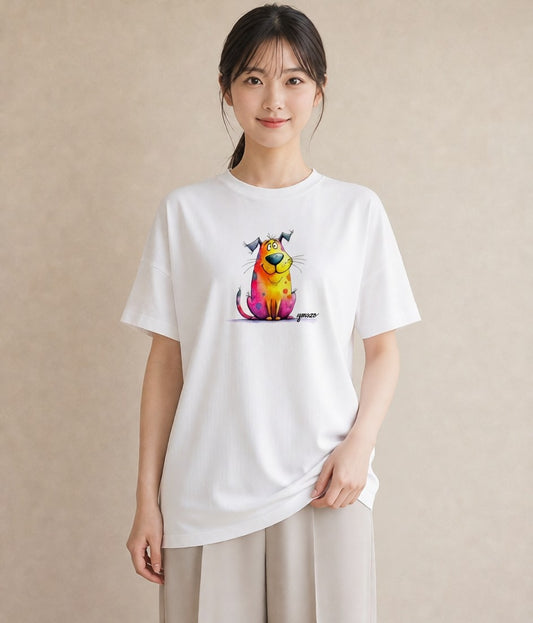 デザインTシャツ レディース ベンガル 猫 ねこ イラスト レトロ カジュアルコーデ 買い物 白T