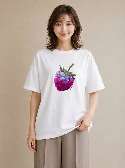 プリントTシャツ レディース 木の実 植物 ボタニカル イラスト ニュアンス 帰省 ラフ 白T
