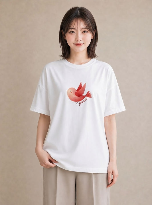 デザインTシャツ レディース マメルリハ ペット 動物 イラスト 線画 ホワイトデー 春服 白T