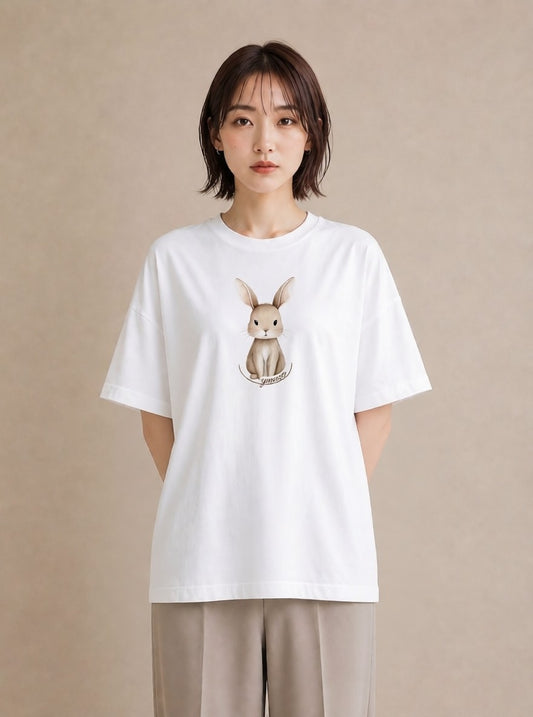 グラフィックTシャツ レディース ホーランドロップ ペット 動物 イラスト ゆるコーデ お揃い 親子 白T