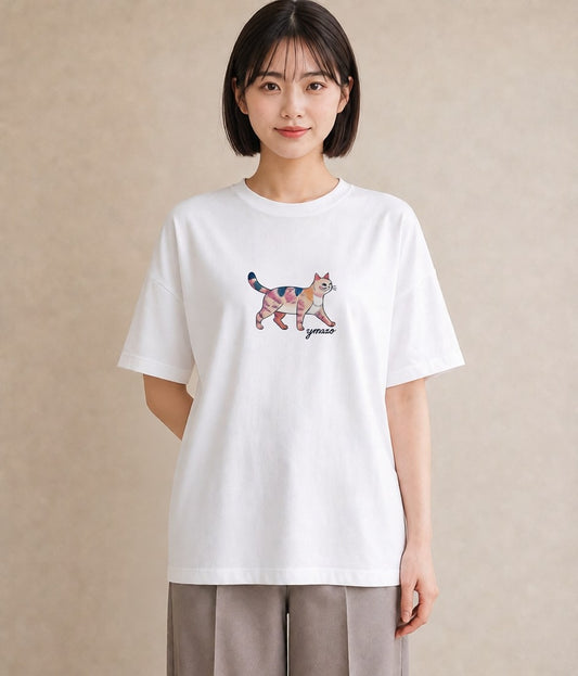 デザインTシャツ レディース ブリティッシュショートヘア 猫 ねこ イラスト 抜け感 夏コーデ 通学 白T