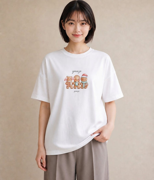 Tシャツ レディース クッキー 食べ物 フード イラスト お洒落 買い物 夏コーデ 白T