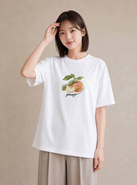 半袖Tシャツ レディース チンアナゴ 海の生き物 海 イラスト モード 在宅 公園 白T