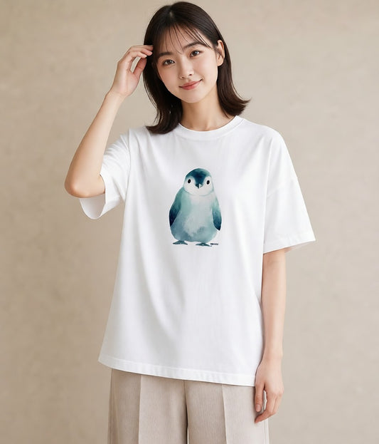 グラフィックTシャツ レディース セキセイインコ ペット 動物 イラスト 韓国風 20代 カジュアルコーデ 白T