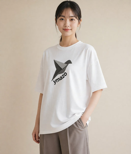 Tシャツ レディース 折り鶴 折り紙 ナチュラル アンティーク イラスト アート風 女性向けギフト 散歩 白T