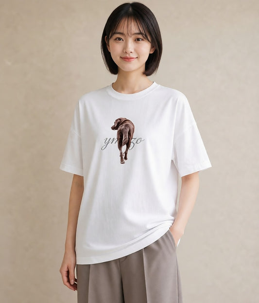 グラフィックTシャツ レディース しっぽ 猫 ねこ イラスト 休日コーデ デイリーウェア 休日 白T
