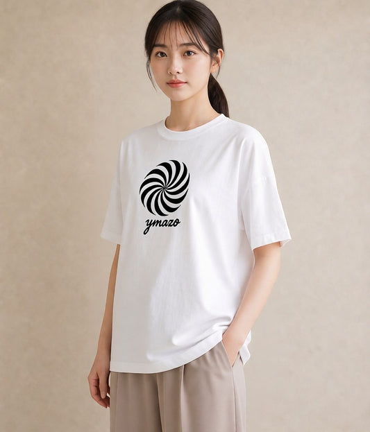 デザインTシャツ レディース 扇子 そよ風 ナチュラル アンティーク イラスト 個性的 女性向けギフト 散歩 白T