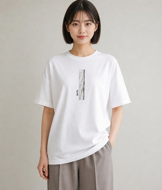 Tシャツ レディース 桟橋 水辺 波止場 ナチュラル アンティーク イラスト カジュアル 週末コーデ 敬老の日 白T