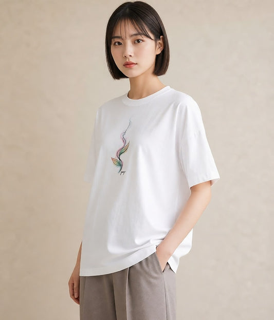 デザインTシャツ レディース コーヒー カフェ 珈琲 イラスト フェミニン ルームウェア ギフト 白T