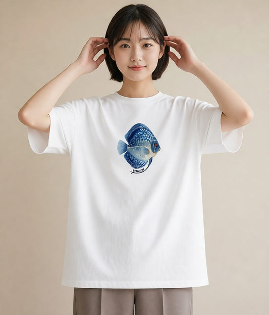 Tシャツ レディース ベタ ペット 動物 イラスト ラフカジュアル 夏コーデ 通学 白T