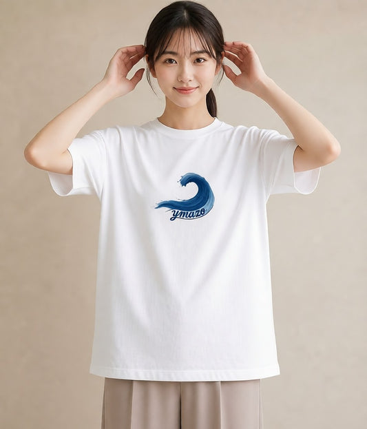 デザインTシャツ レディース 波 星空 宇宙 イラスト カジュアル 敬老の日 ホワイトデー 白T