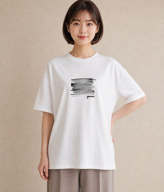 Tシャツ レディース 窓辺の雨 雨の日 窓 ナチュラル アンティーク イラスト きれいめ ビーチ デイリーウェア 白T