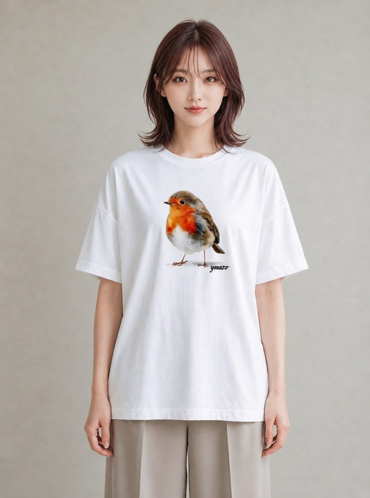 デザインTシャツ レディース ことり ペット 動物 イラスト 韓国風 敬老の日 ホワイトデー 白T