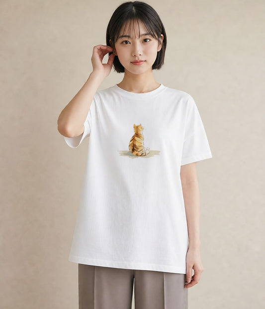 グラフィックTシャツ レディース ラグドール 猫 ねこ イラスト ポップ カジュアルコーデ 買い物 白T