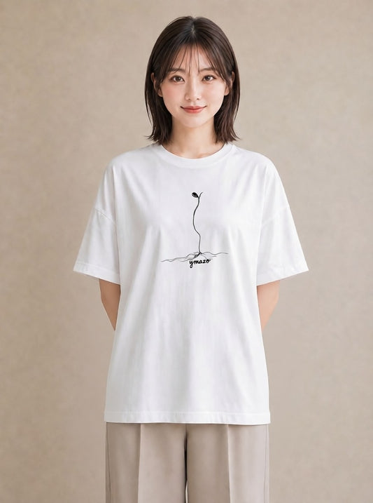 グラフィックTシャツ レディース 観葉植物 ボタニカル 植物 イラスト フェミニン 女性 旅行用 白T