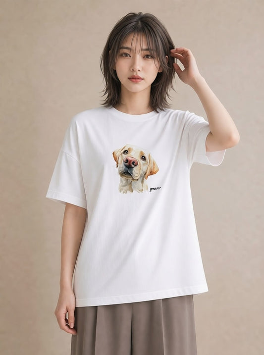 半袖Tシャツ レディース 保護犬 犬 いぬ イラスト 旅行コーデ 敬老の日 ホワイトデー 白T