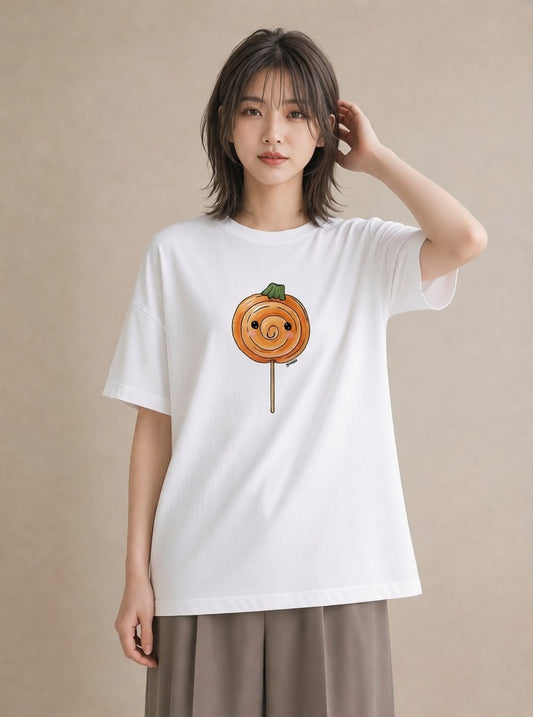 Tシャツ レディース だんご 食べ物 フード イラスト 旅行コーデ 帰省 ラフ 白T