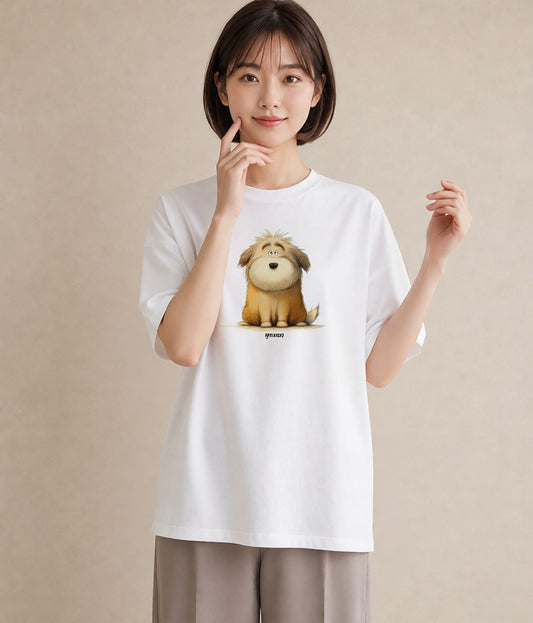 Tシャツ レディース いぬ 犬 ワンコ イラスト 上品 ルームウェア ギフト 白T