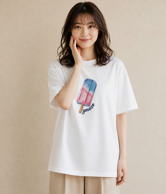 Tシャツ レディース クッキー 食べ物 フード イラスト 抜け感 女性向けギフト 散歩 白T