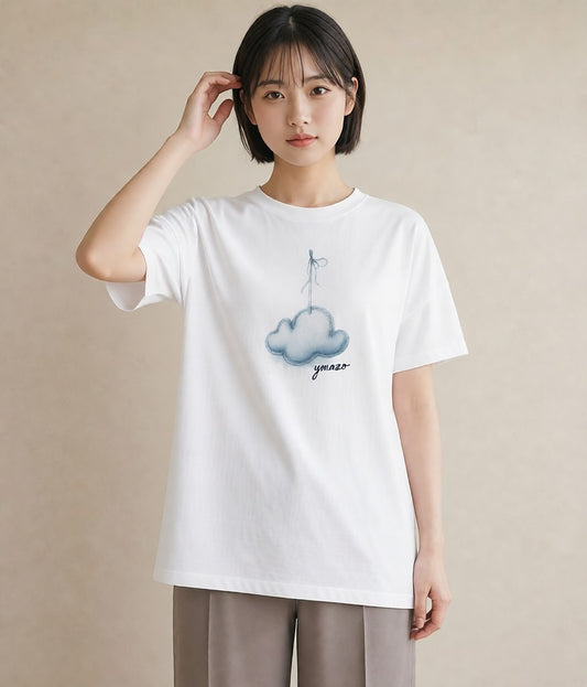 プリントTシャツ レディース 風鈴 ガラス 夏 ナチュラル アンティーク イラスト こなれ感 在宅 公園 白T