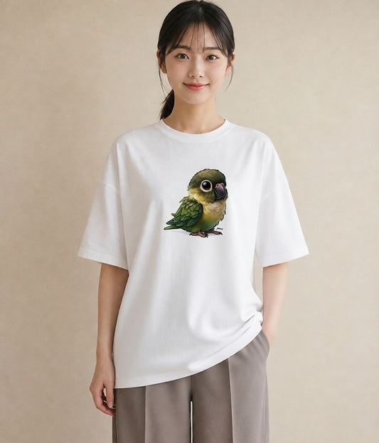 グラフィックTシャツ レディース コザクラインコ ペット 動物 イラスト きれいめ 旅行 母娘コーデ 白T
