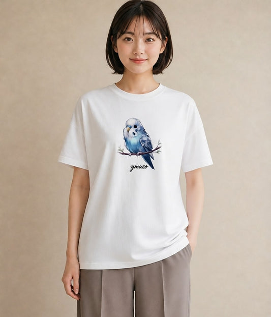 プリントTシャツ レディース ことり ペット 動物 イラスト ボタニカル お揃い 親子 白T