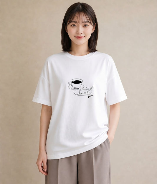 プリントTシャツ レディース スイーツ お菓子 デザート イラスト モード クリスマス 旅行 白T