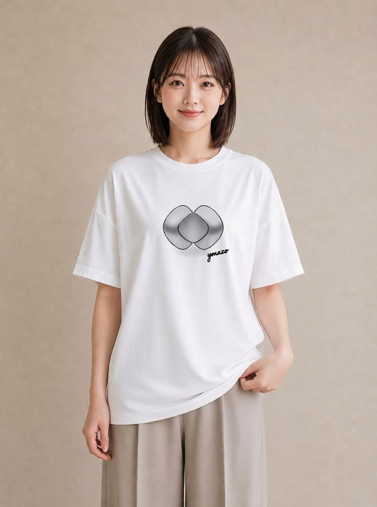 プリントTシャツ レディース パールピアス アクセサリー ナチュラル アンティーク イラスト 淡色 旅行用 海 白T