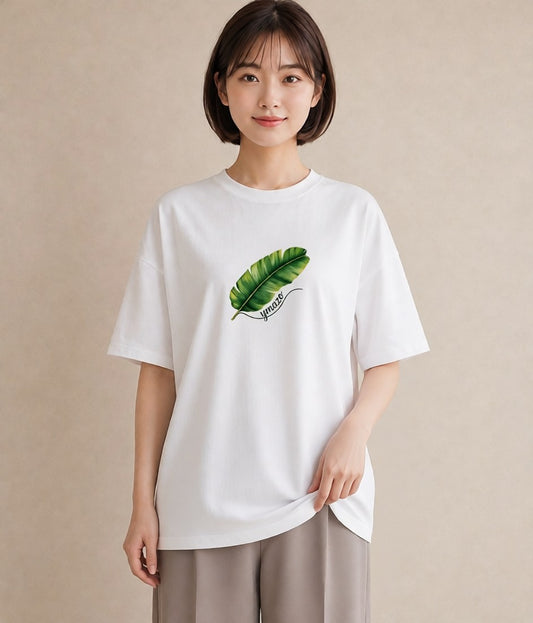 グラフィックTシャツ レディース モンステラ 植物 ボタニカル イラスト ゆるコーデ 旅行 母娘コーデ 白T