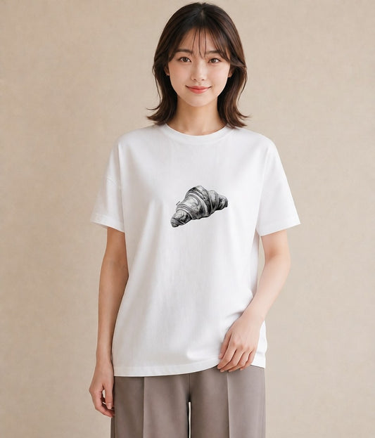 デザインTシャツ レディース パン ベーカリー レトロ イラスト 個性的 在宅 公園 白T