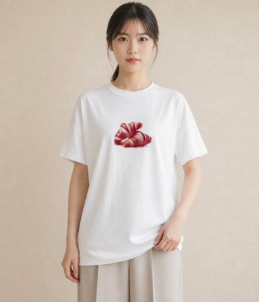 半袖Tシャツ レディース パン ベーカリー イラスト ポップ ルームウェア ギフト 白T
