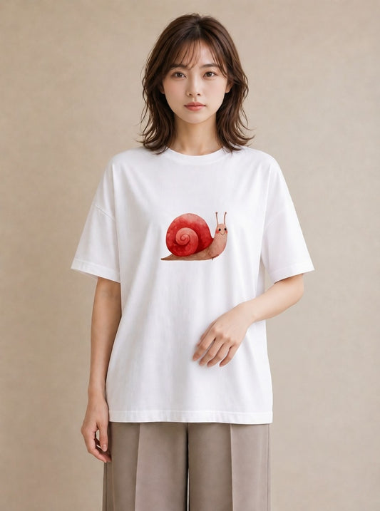 デザインTシャツ レディース チンアナゴ 海の生き物 海 イラスト ポップ カジュアルコーデ 買い物 白T