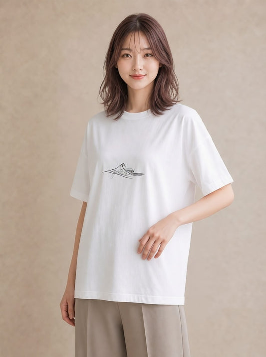 プリントTシャツ レディース 海 リゾート 夏 イラスト ヴィンテージ風 旅行 母娘コーデ 白T