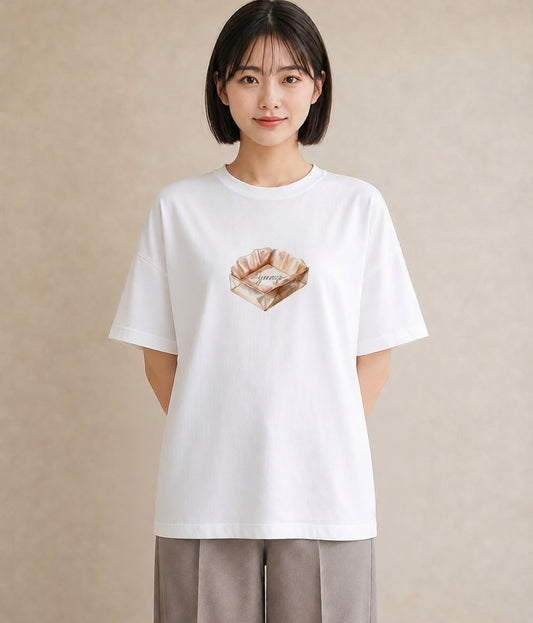 Tシャツ レディース パン 食べ物 フード イラスト きれいめ 20代 カジュアルコーデ 白T