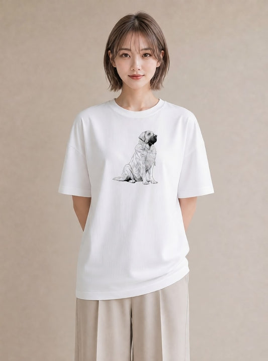 グラフィックTシャツ レディース 豆柴 犬 いぬ イラスト ラフカジュアル 友達ギフト 部屋着 白T