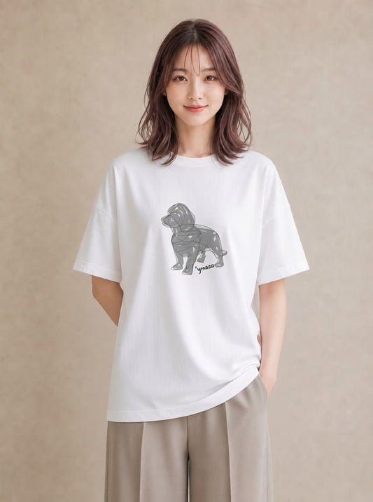 デザインTシャツ レディース 犬 いぬ わんこ イラスト ゆるコーデ おしゃれギフト 社会人 白T