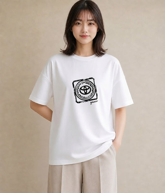 Tシャツ レディース 旅 トラベル スタンプ イラスト ラフカジュアル 20代 カジュアルコーデ 白T