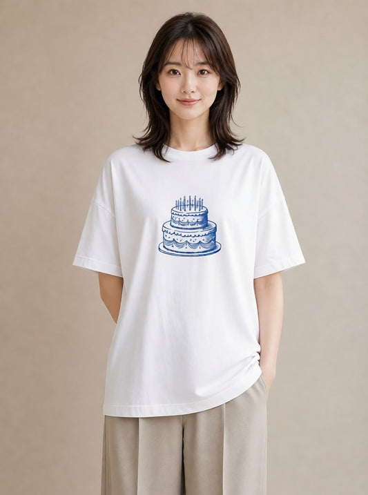 グラフィックTシャツ レディース スイーツ お菓子 デザート イラスト きれいめ ビーチ デイリーウェア 白T